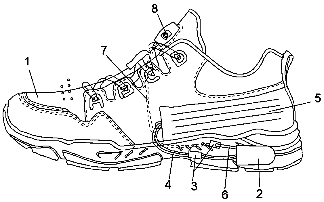 Intelligent shoes with wireless Bluetooth function