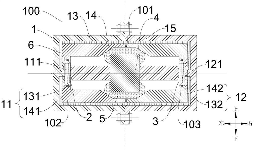 Magnetic liquid damping shock absorber