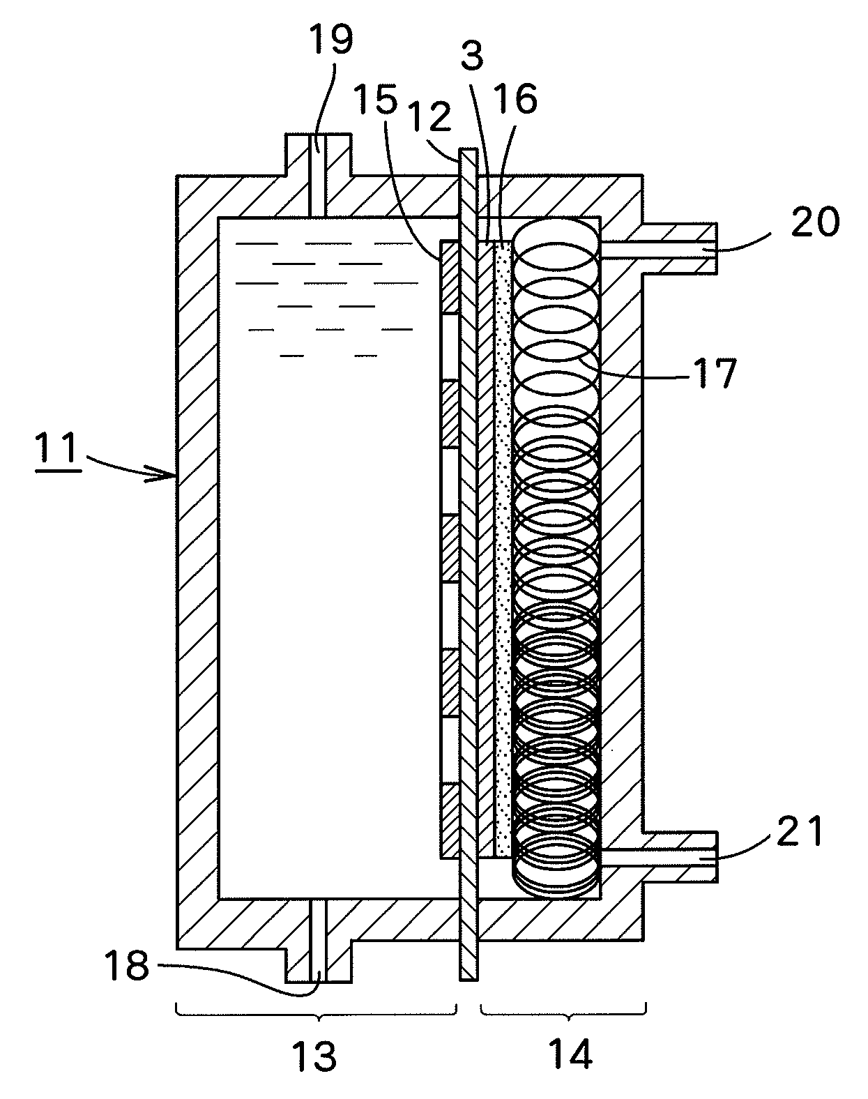 Electrolytic cell for producing chlorine—sodium hydroxide and method of producing chlorine—sodium hydroxide