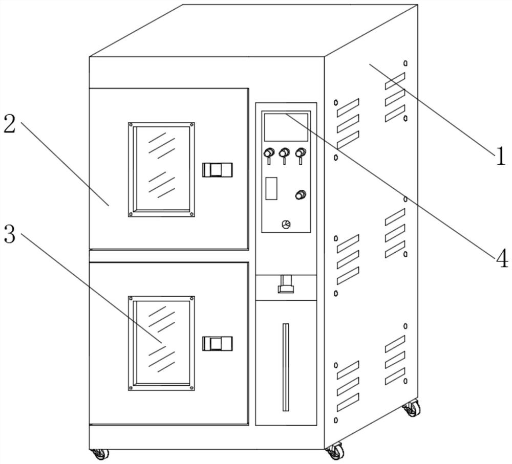 Two-box movable type cold and hot impact testing machine