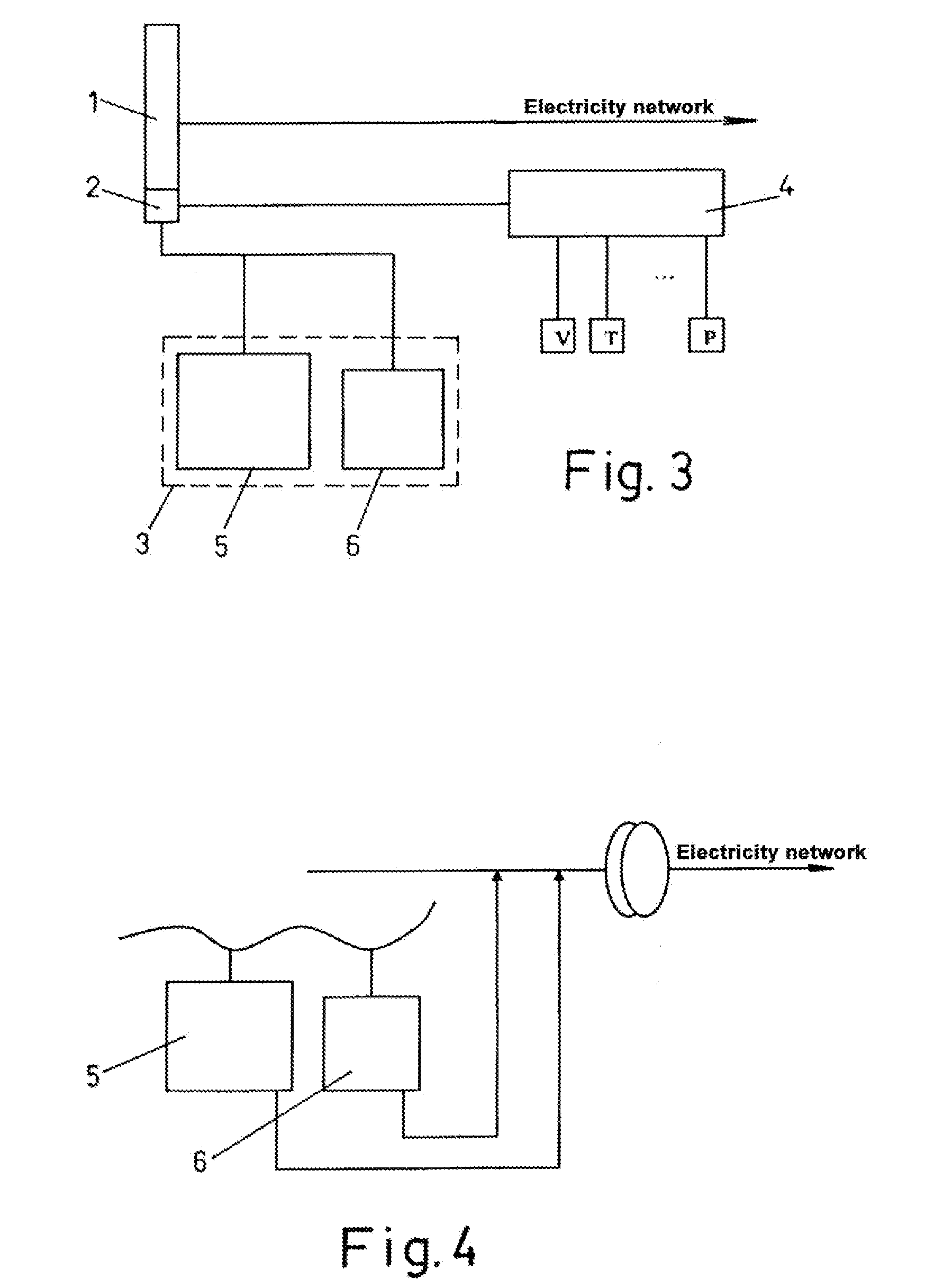 Production system for electric energy and hydrogen