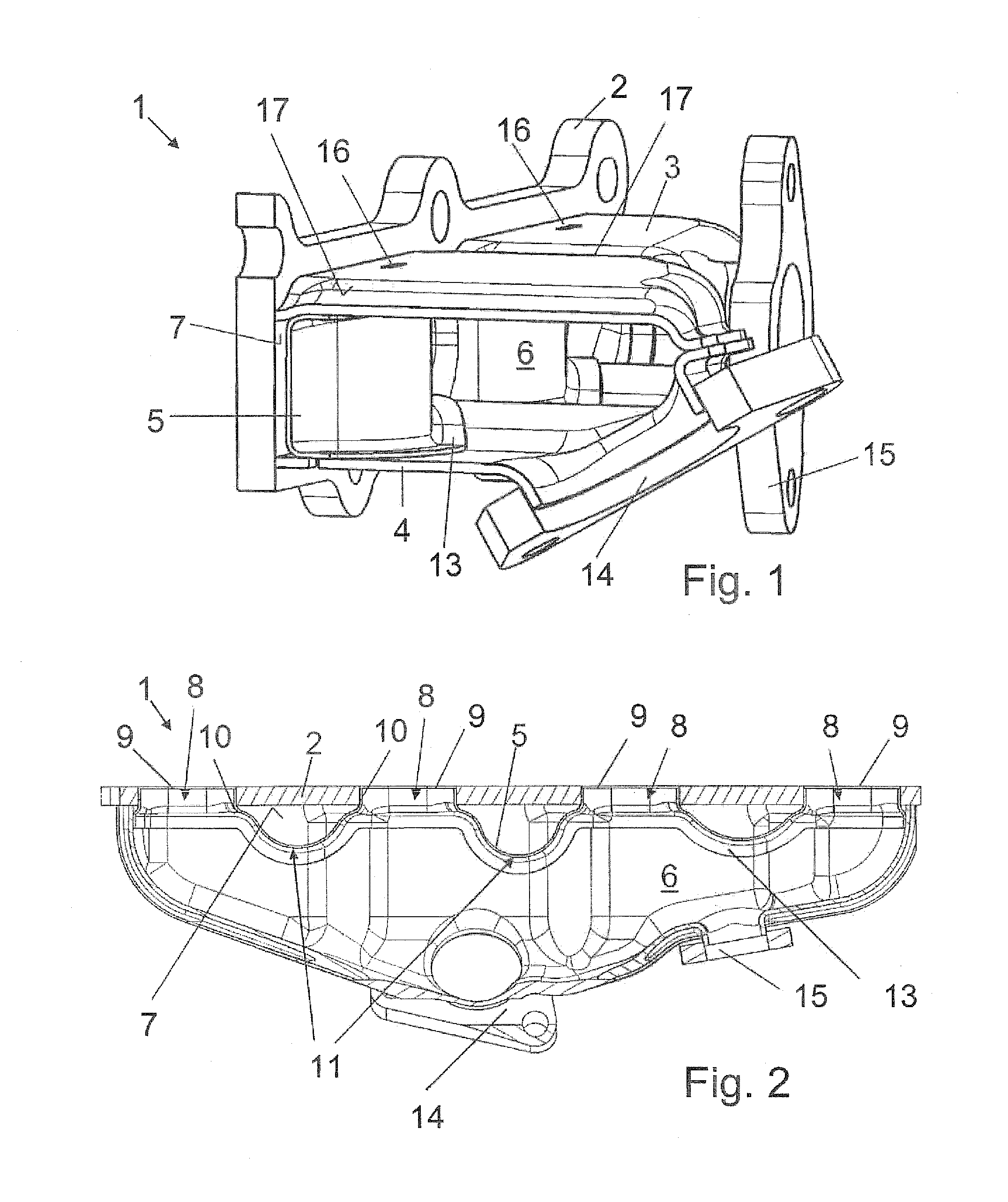 Exhaust manifold with baffle plate