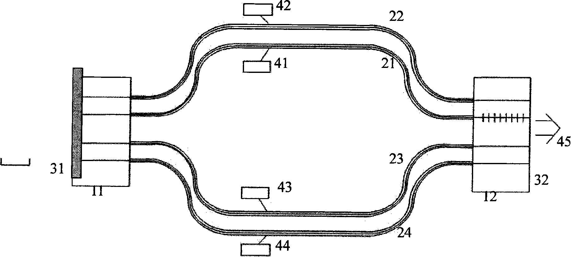 Active lock phase multi-fiber laser without external phase-adjusting part and interference bundle method