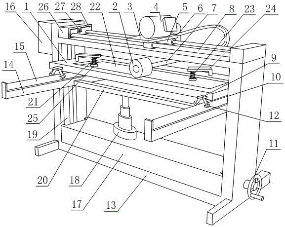 Stainless steel plate wire drawing device for controlling the wire drawing stroke