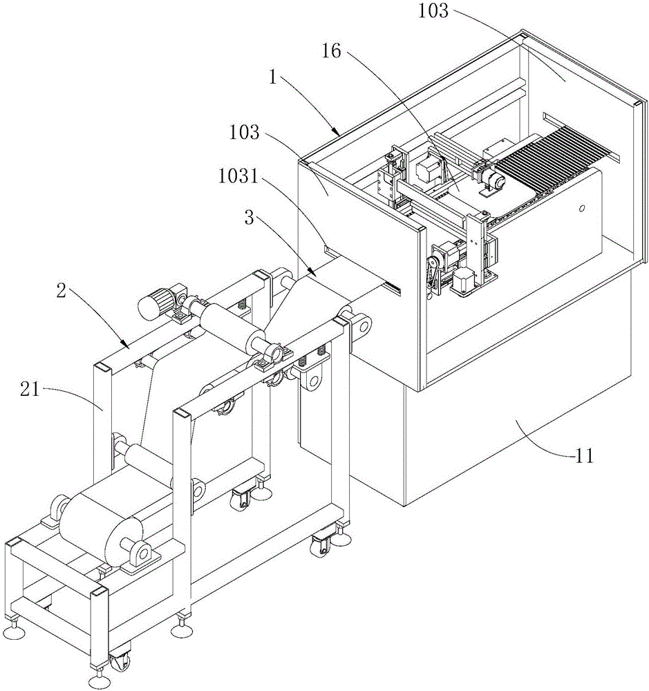 Stamping device for corrugated foil and production equipment for corrugated foil
