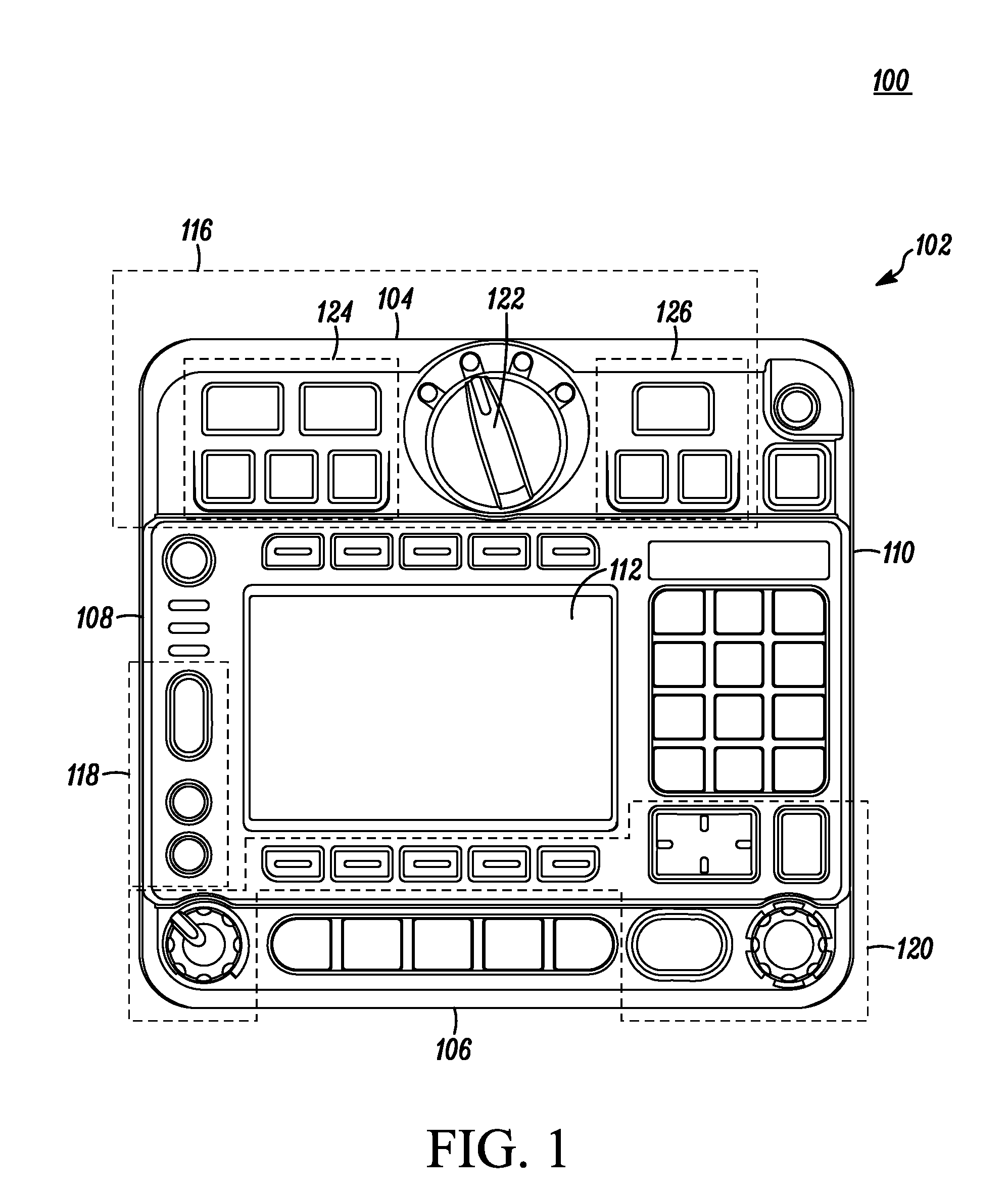 User interface for a vehicle installed communication device