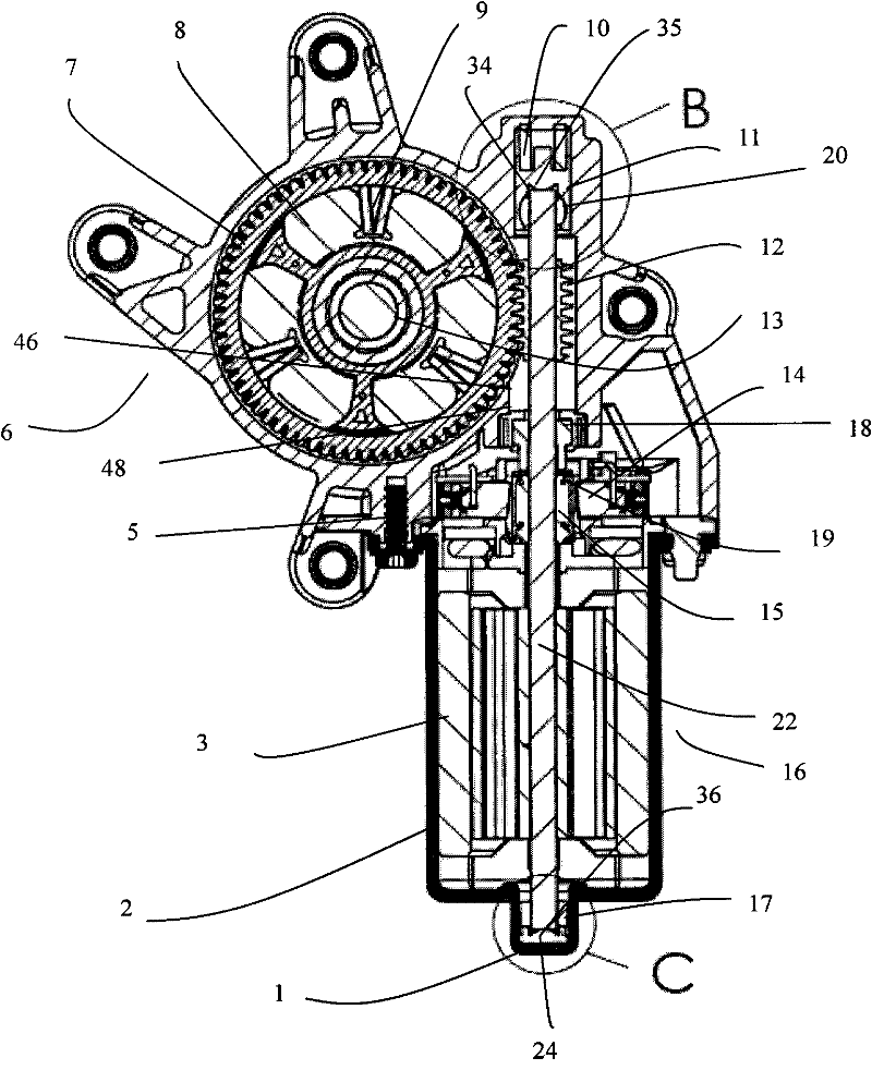 Motor assembly as well as positioning installation method thereof