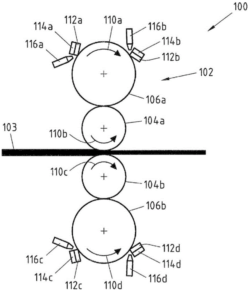 Rolling device and method for conditioning a roll surface