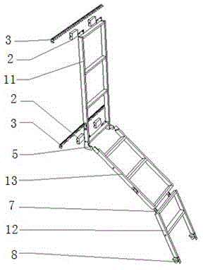 Climbing ladder and storage rack with same