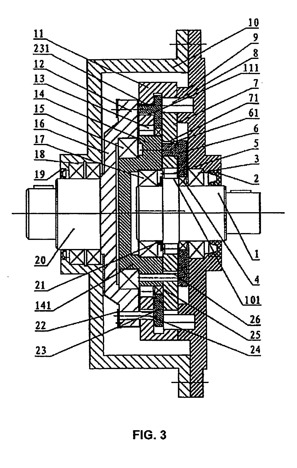 Rigid speed reducer with internal and external tooth profile tooth-enveloping