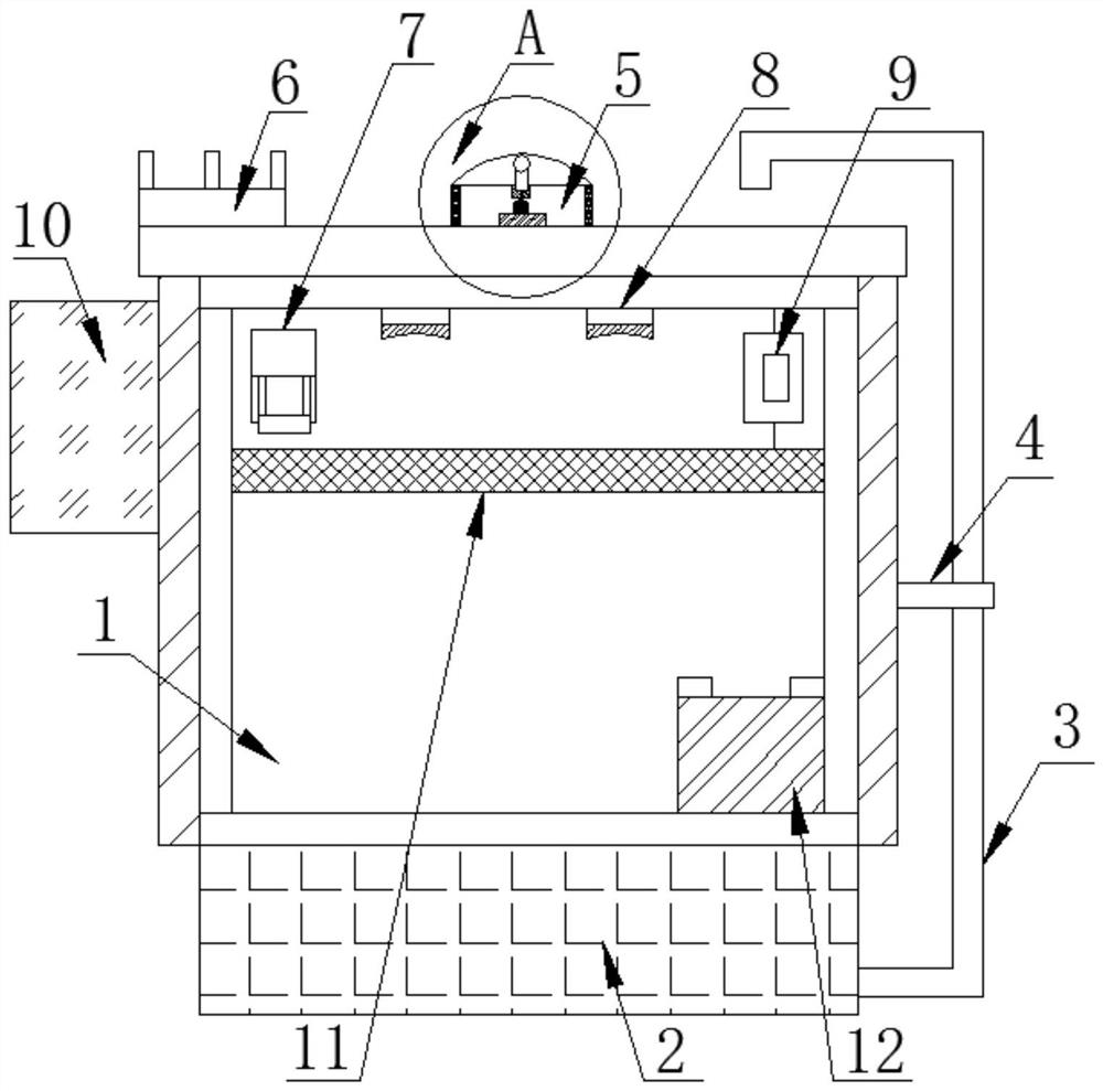 Electric door distribution box dust removal mechanism