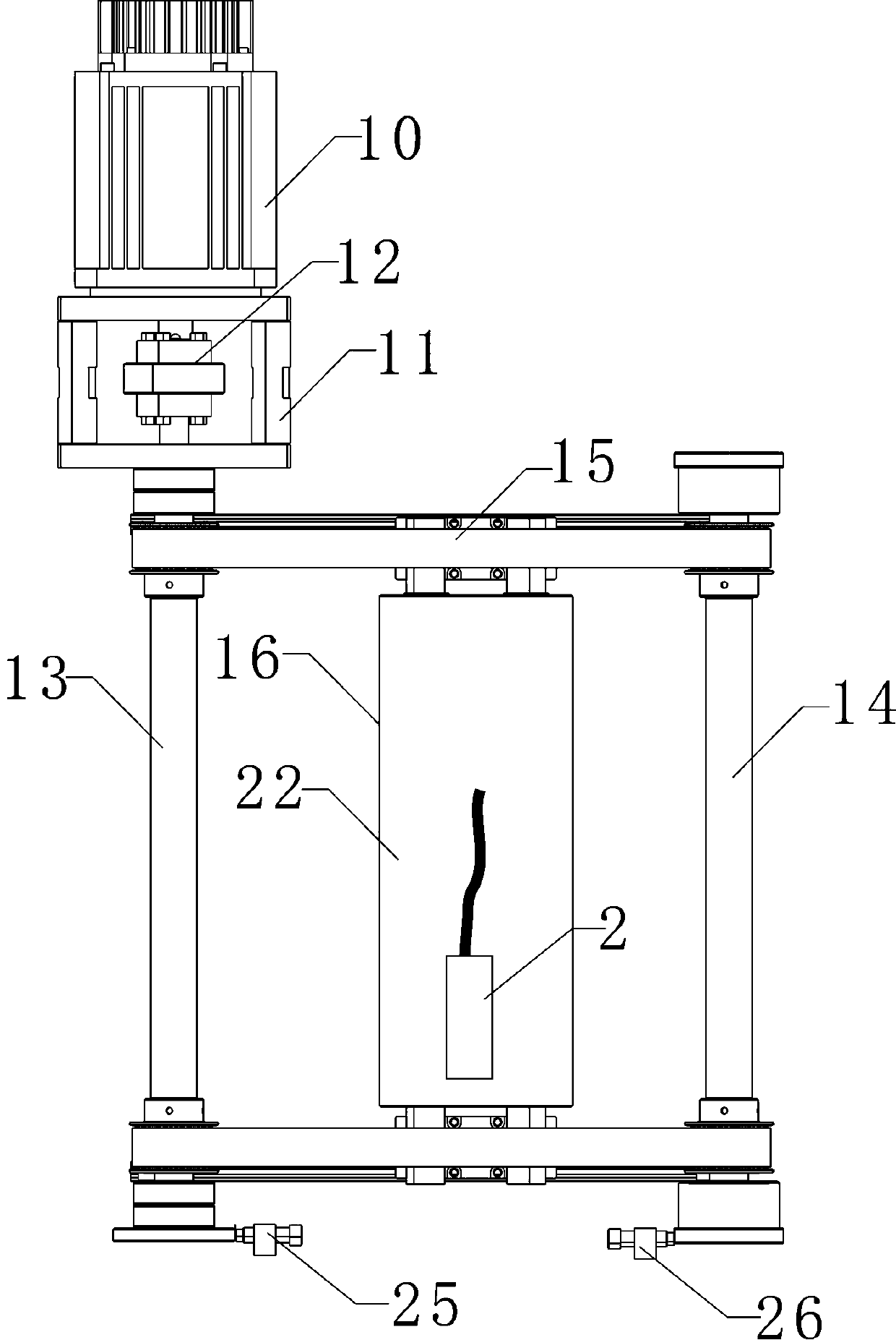 Reciprocating water spray device applied to road greening maintenance