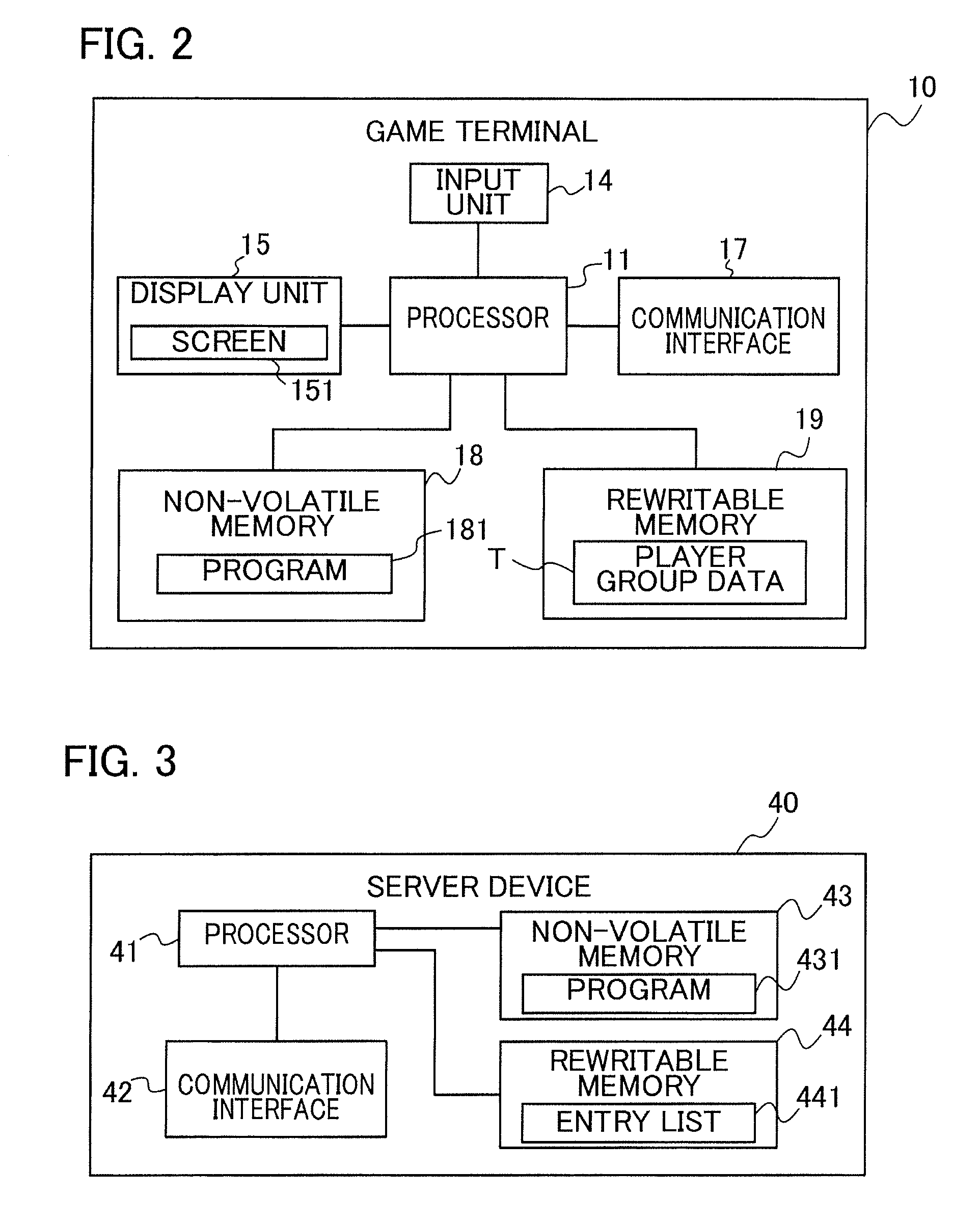 Game system, game terminal therefor, and server device therefor