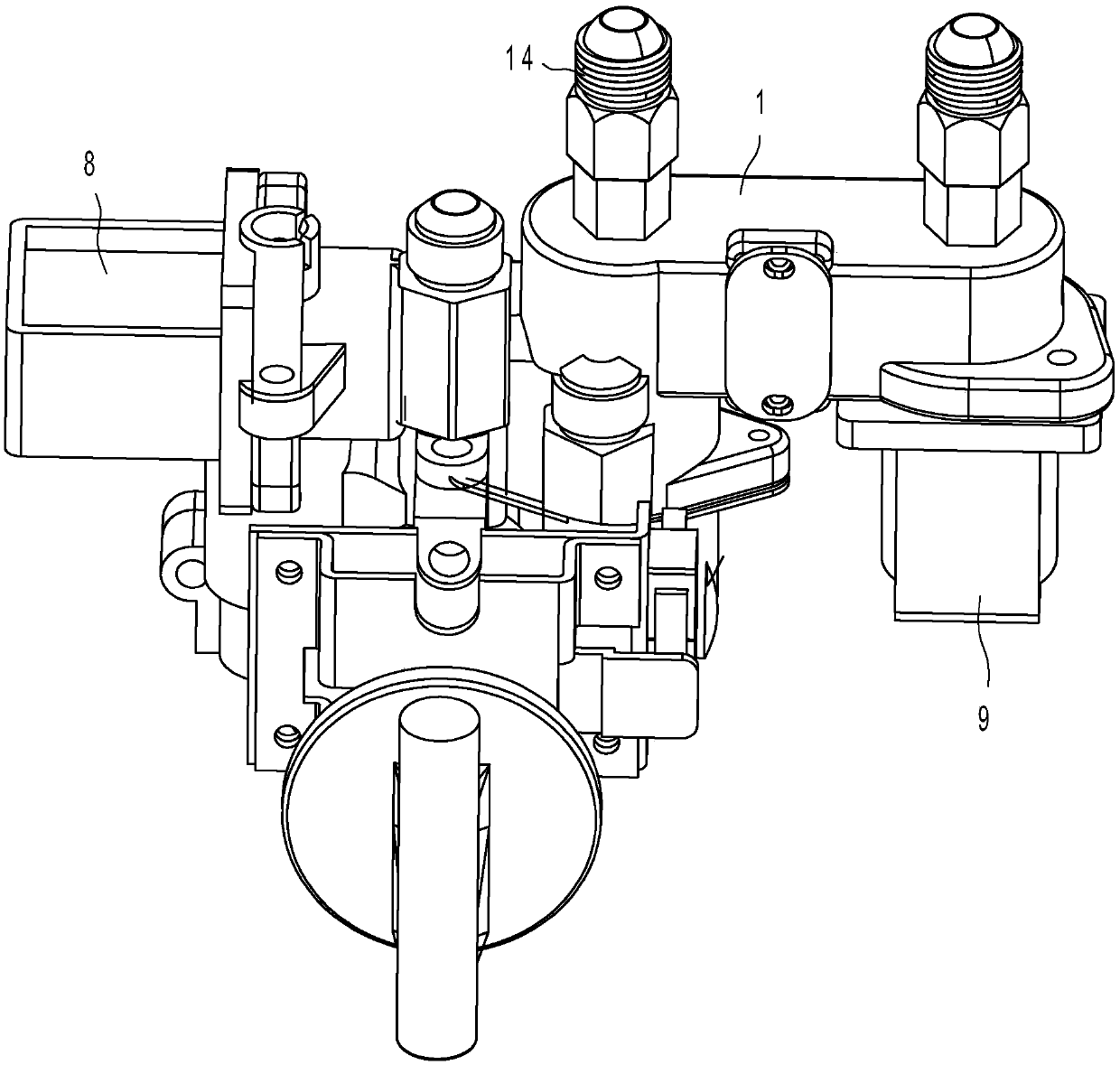 Fuel gas adjusting valve
