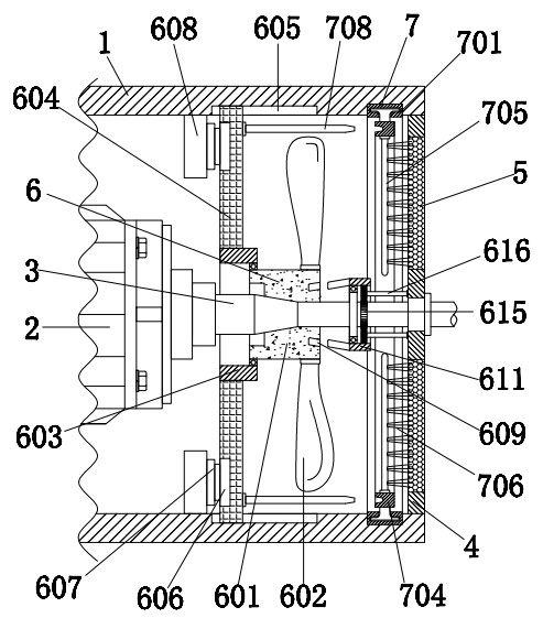 High-efficiency motor for new energy vehicles with back-blowing self-cleaning function