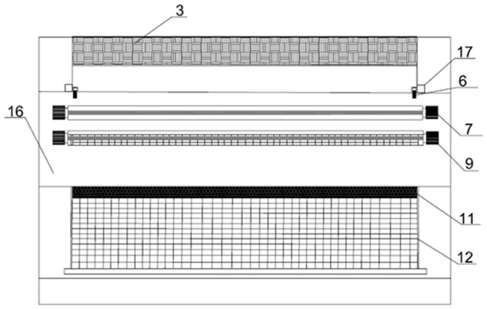 A small and medium-sized river channel oil slick filtration and interception cleaning device based on a dam body