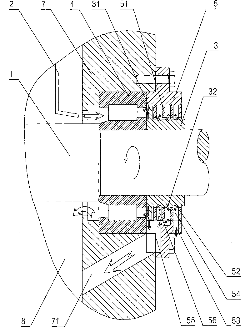 Sealing device for drive mechanism of horizontal centrifuge
