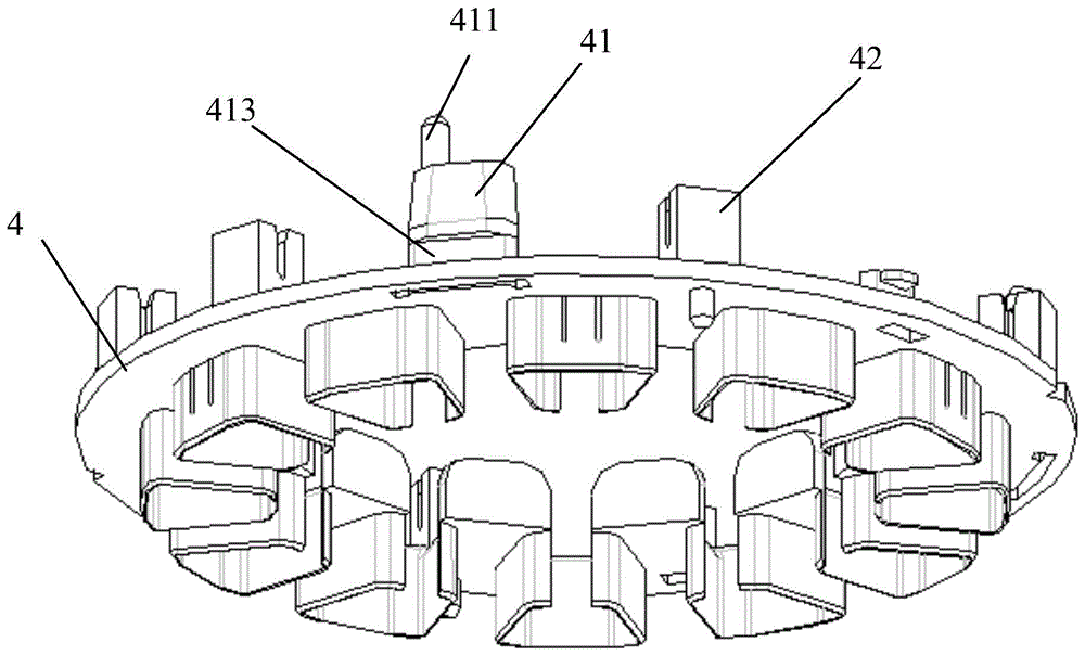 A positioning structure of a pcb board and an upper insulating support