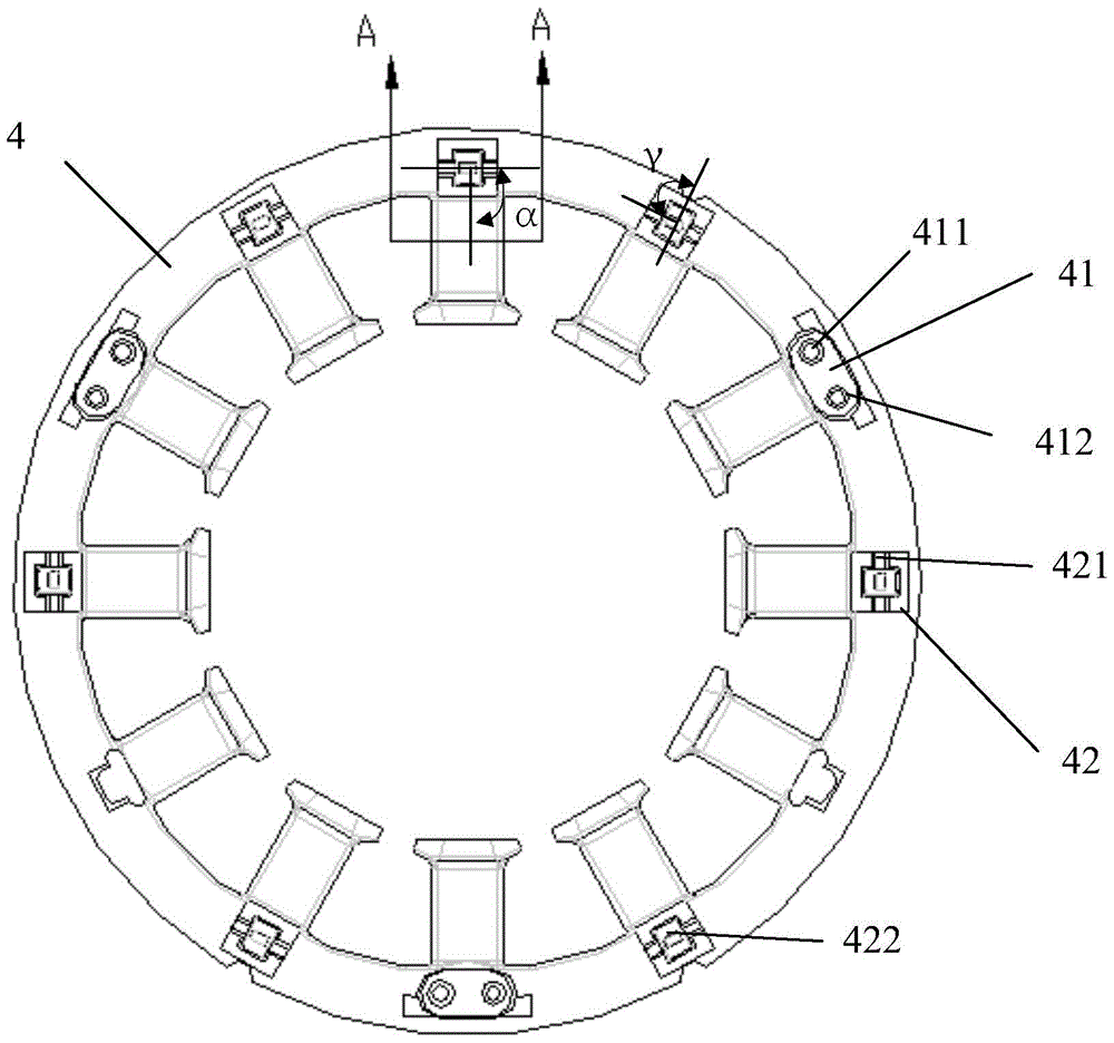 A positioning structure of a pcb board and an upper insulating support