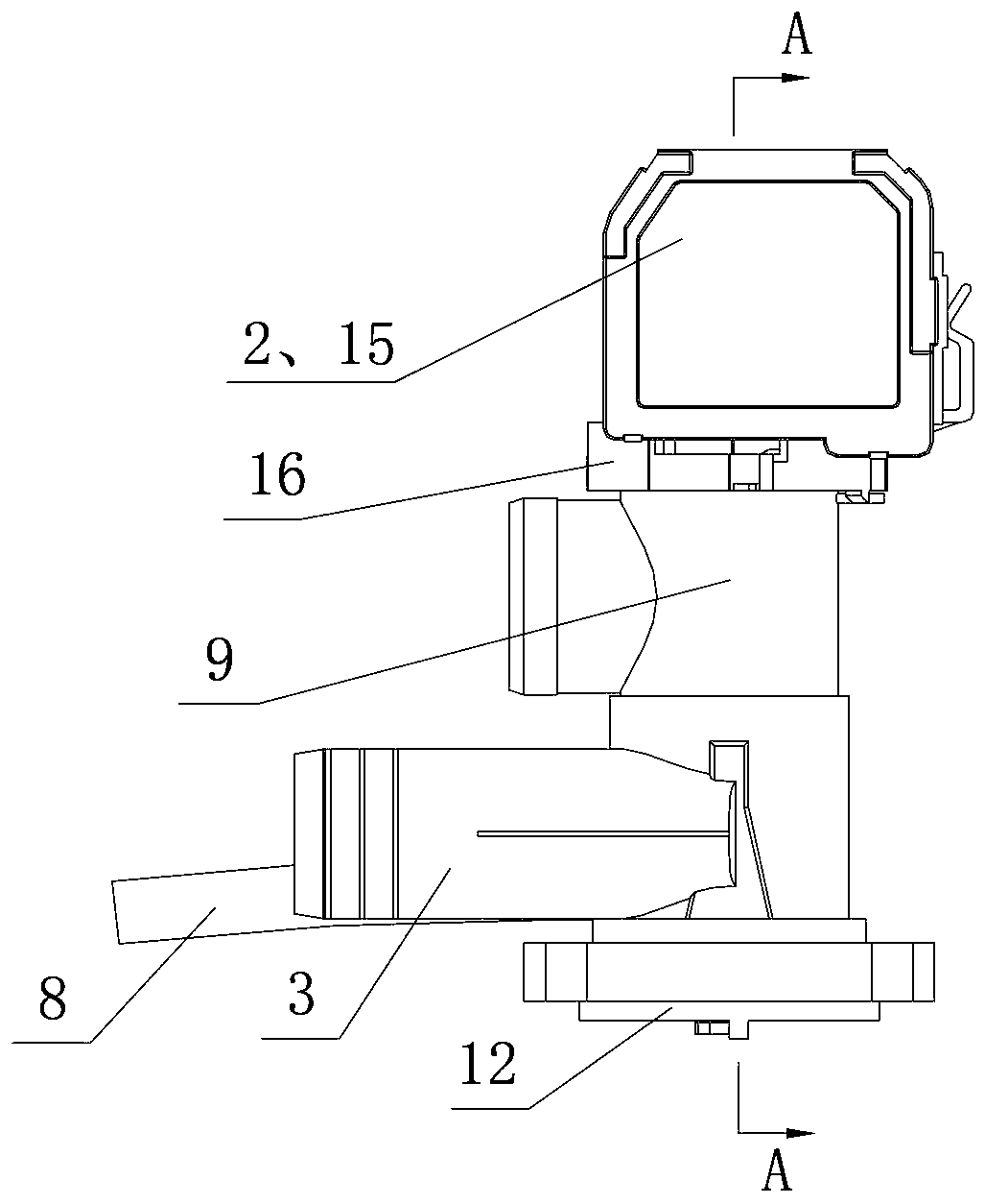 An integrated drainage assembly and washing machine