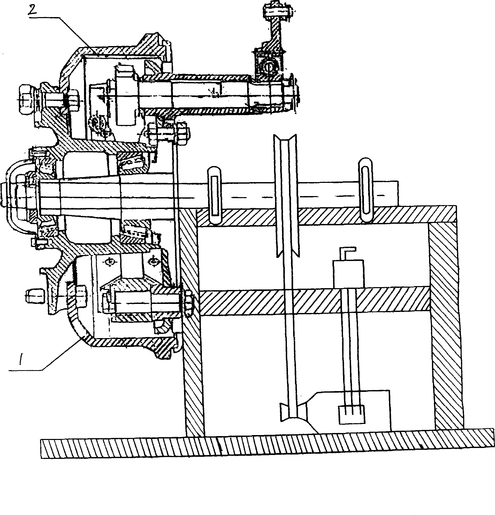 Automotive drum type braking device grinding and renovating method