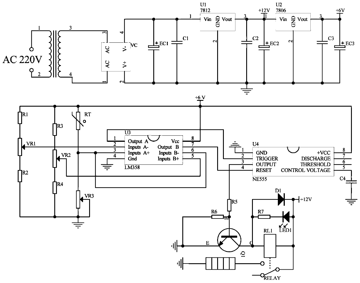 Control circuit of medical nutrient solution heater