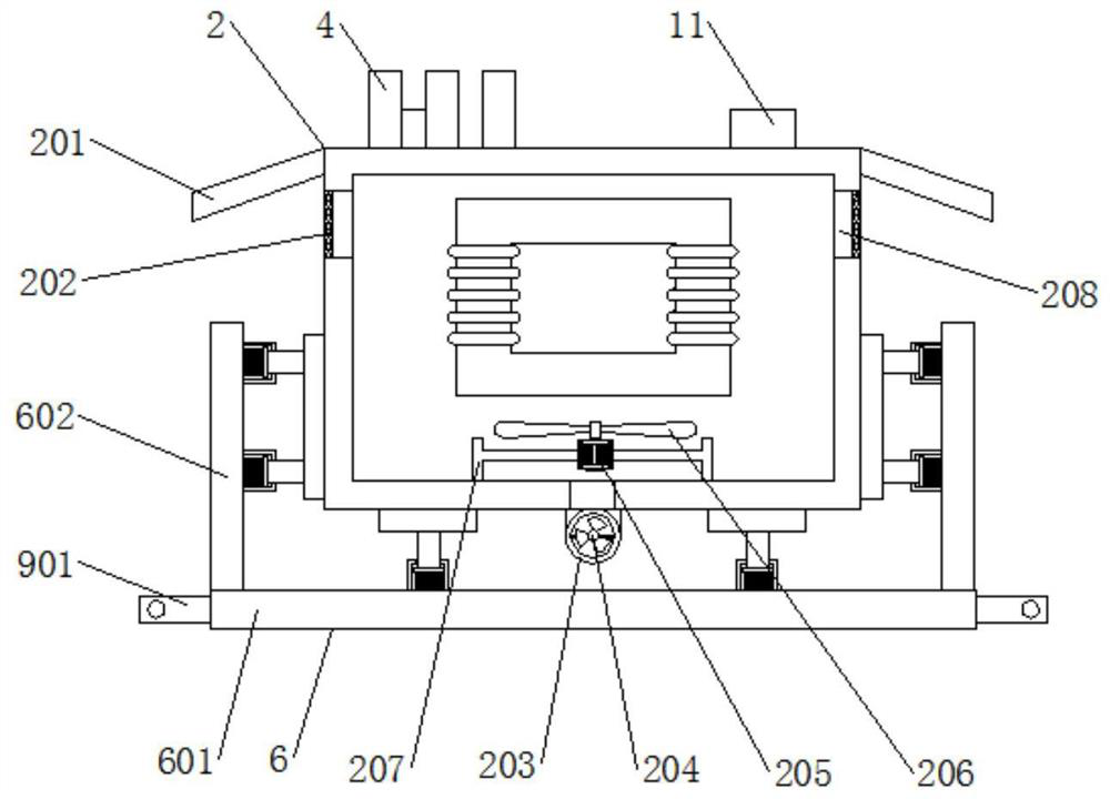 Special low-voltage embedded transformer for wind power tower drum