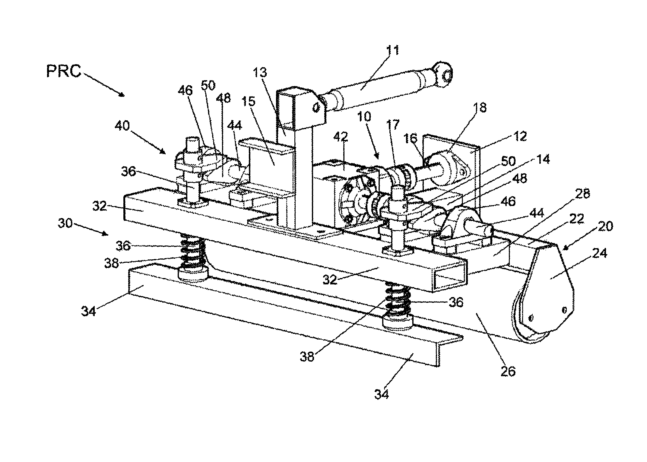 Powered rolling and crimping device for crop termination
