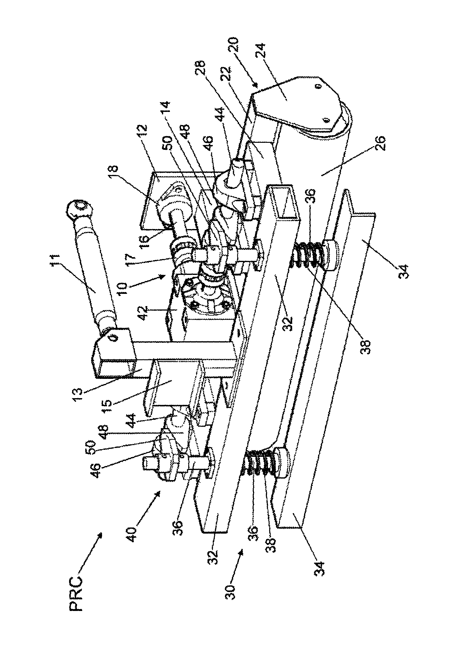 Powered rolling and crimping device for crop termination