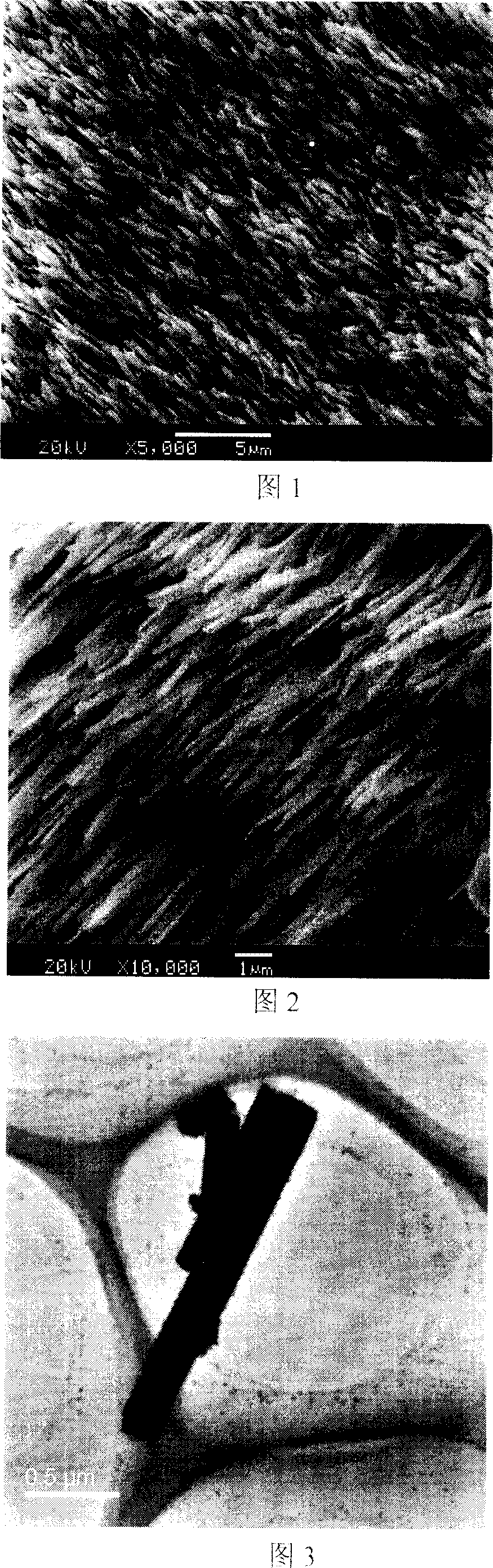 Tungsten oxide material with nano band array structure and its preparing method