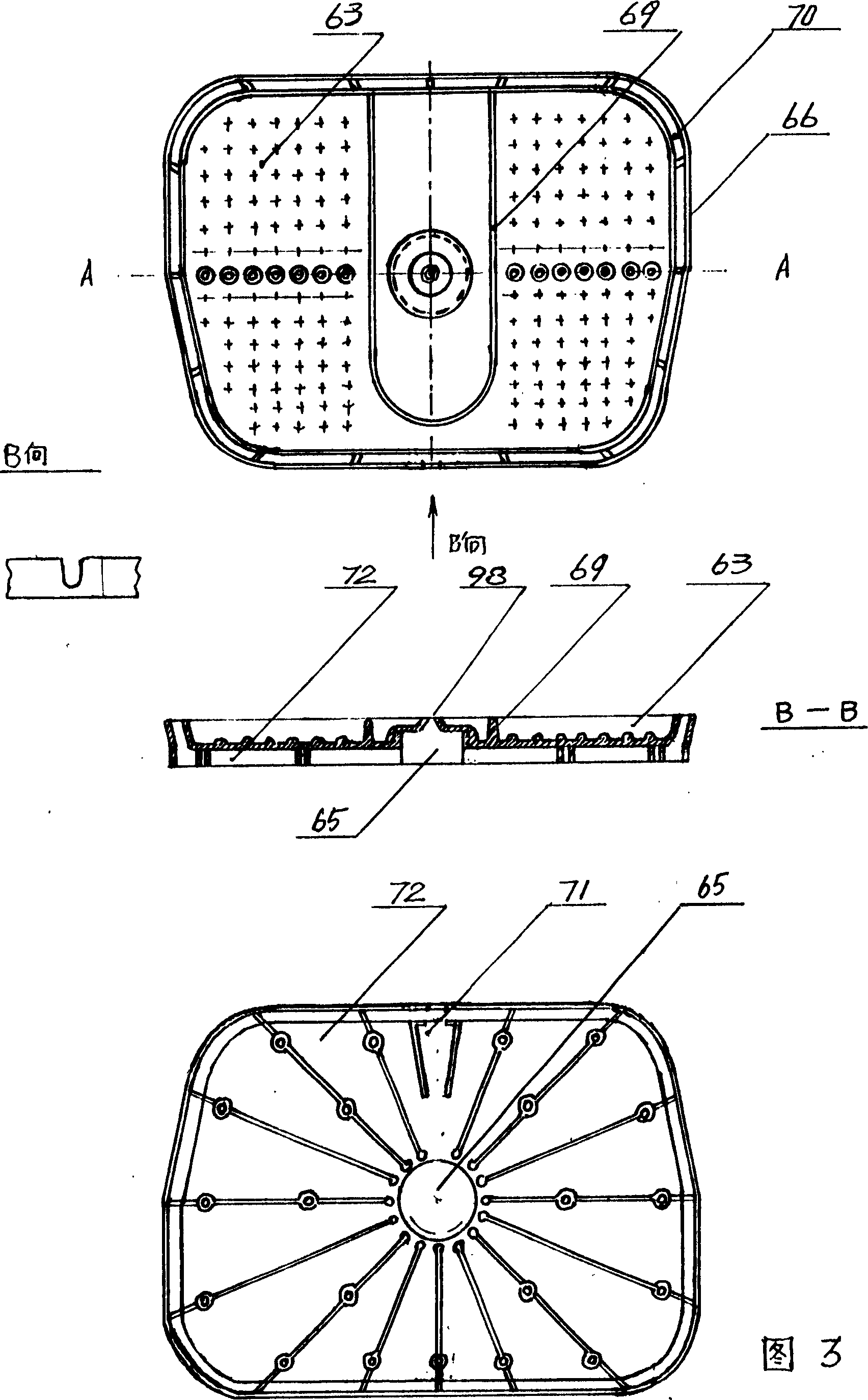 Medicine steam stifling device of hanging-panel steaming-shower device