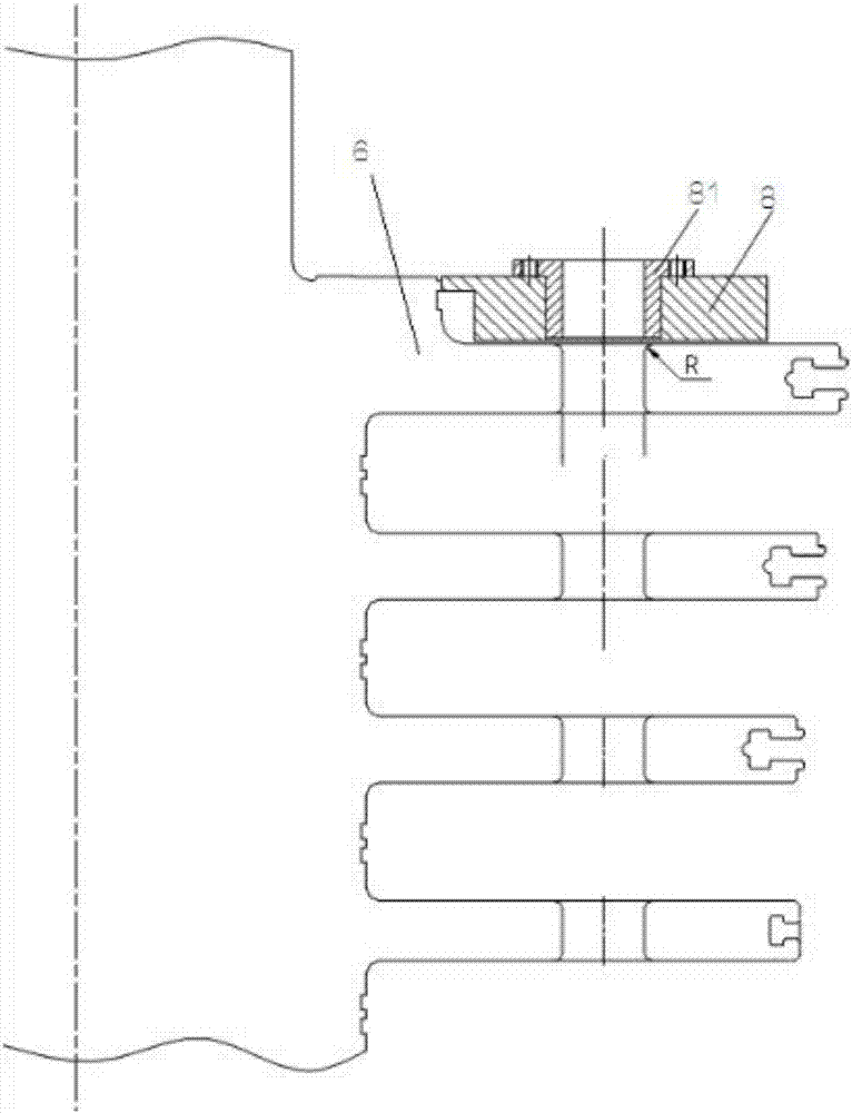 Method for machining balance hole of steam turbine rotor disc and machining tool