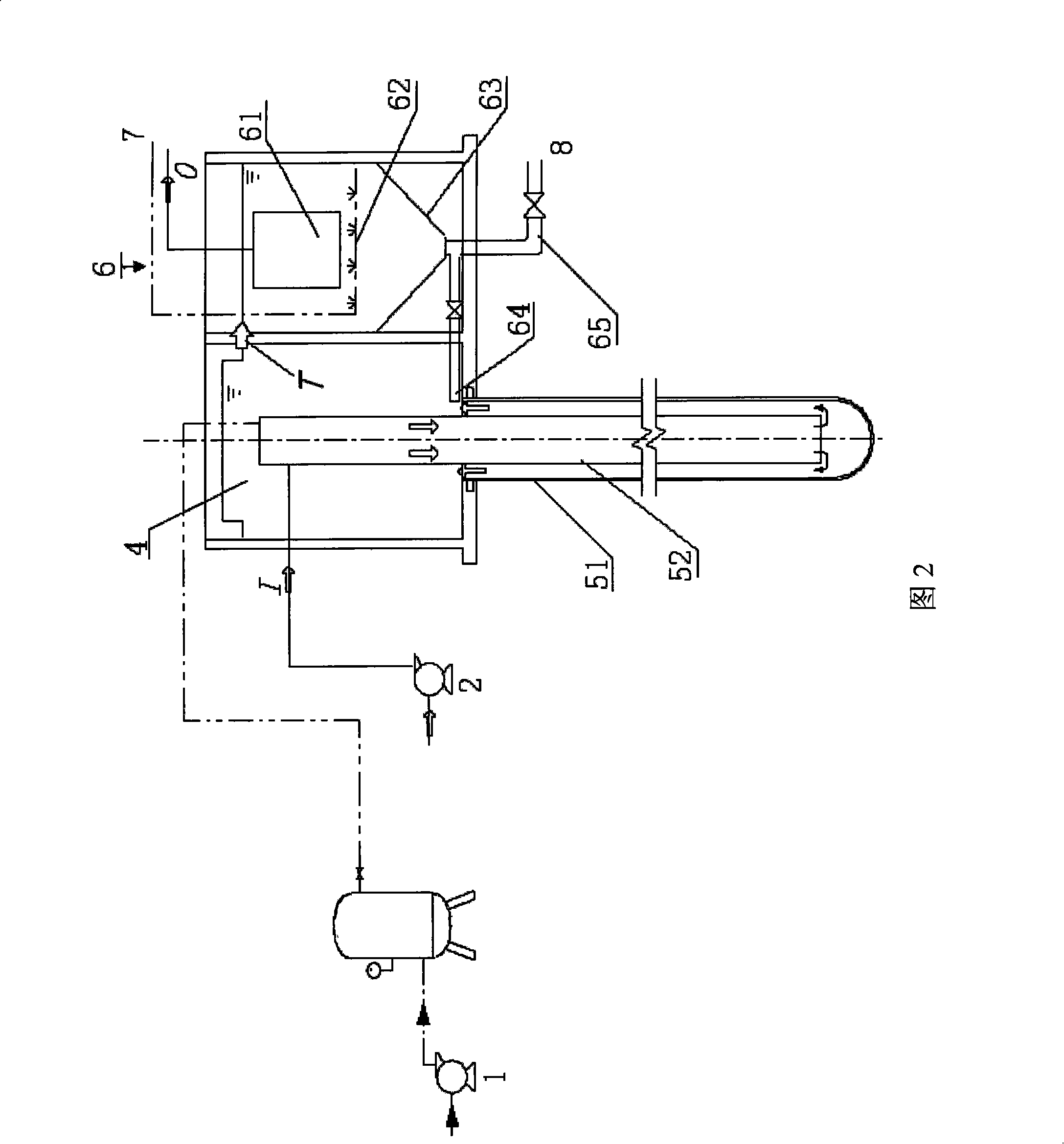 Deep well aeration film bioreactor waste water treatment process and apparatus