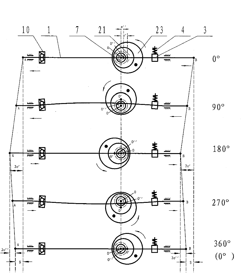 Double eccentric wheel type push-pull pulsed wire feeding method and device