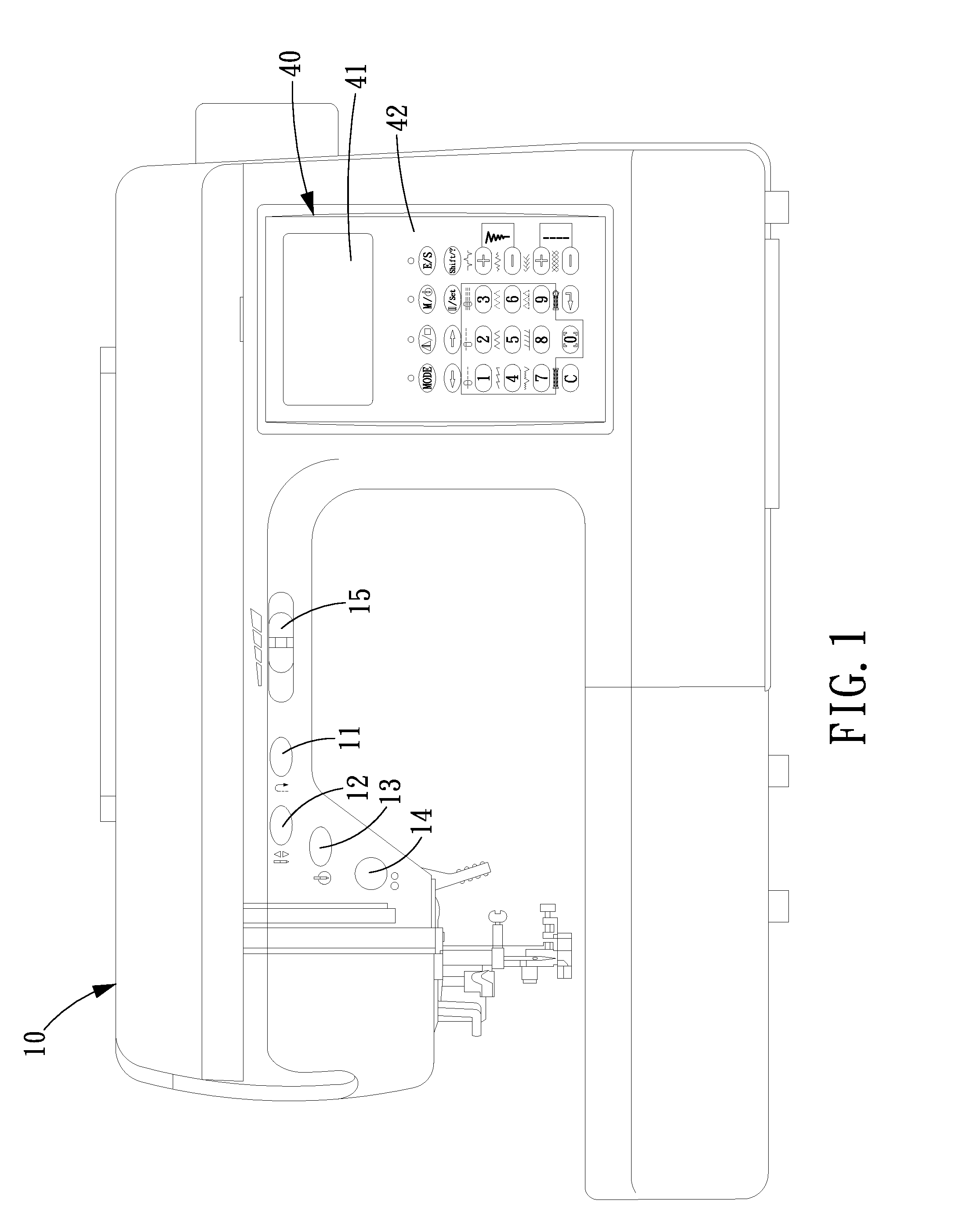 Method and device for controlling sewing patterns of a sewing machine