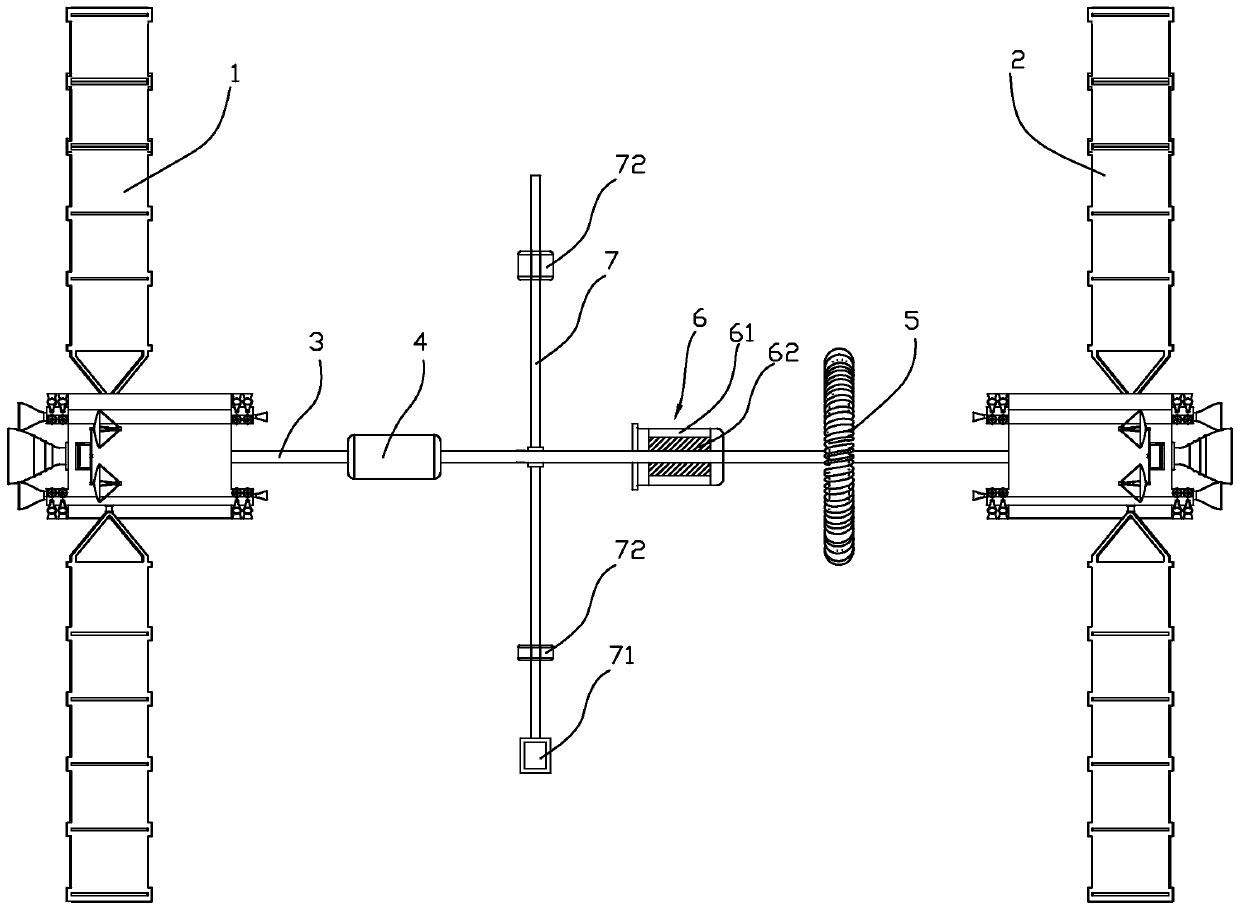 Nutation suppression method of spacecraft used for on-orbit delivery by using geomagnetic energy storage in low-orbit