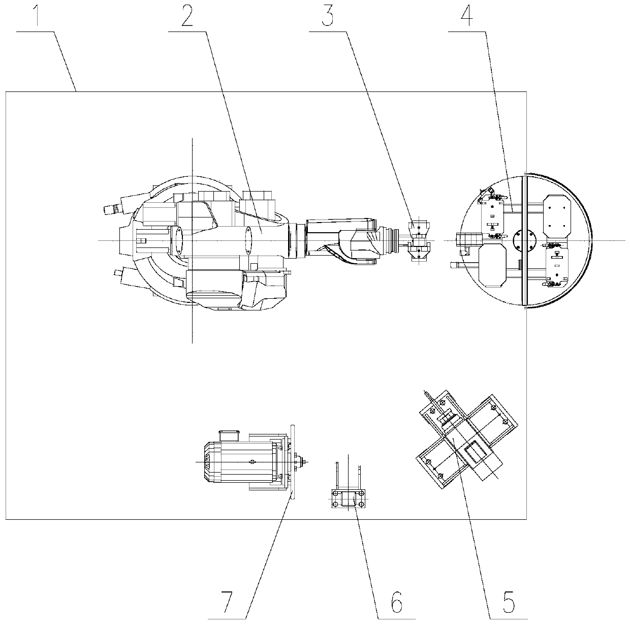 Flexible polishing unit of casting robot