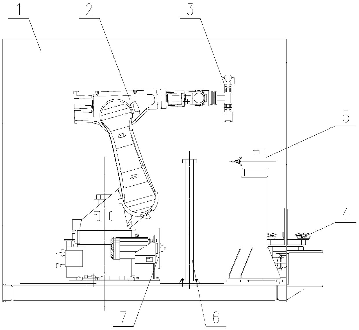 Flexible polishing unit of casting robot