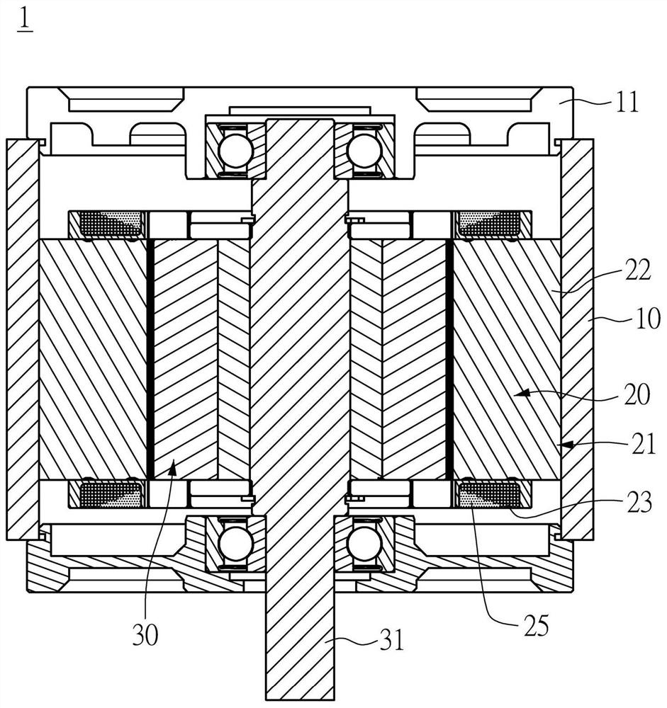 Motor device coil heat dissipation structure