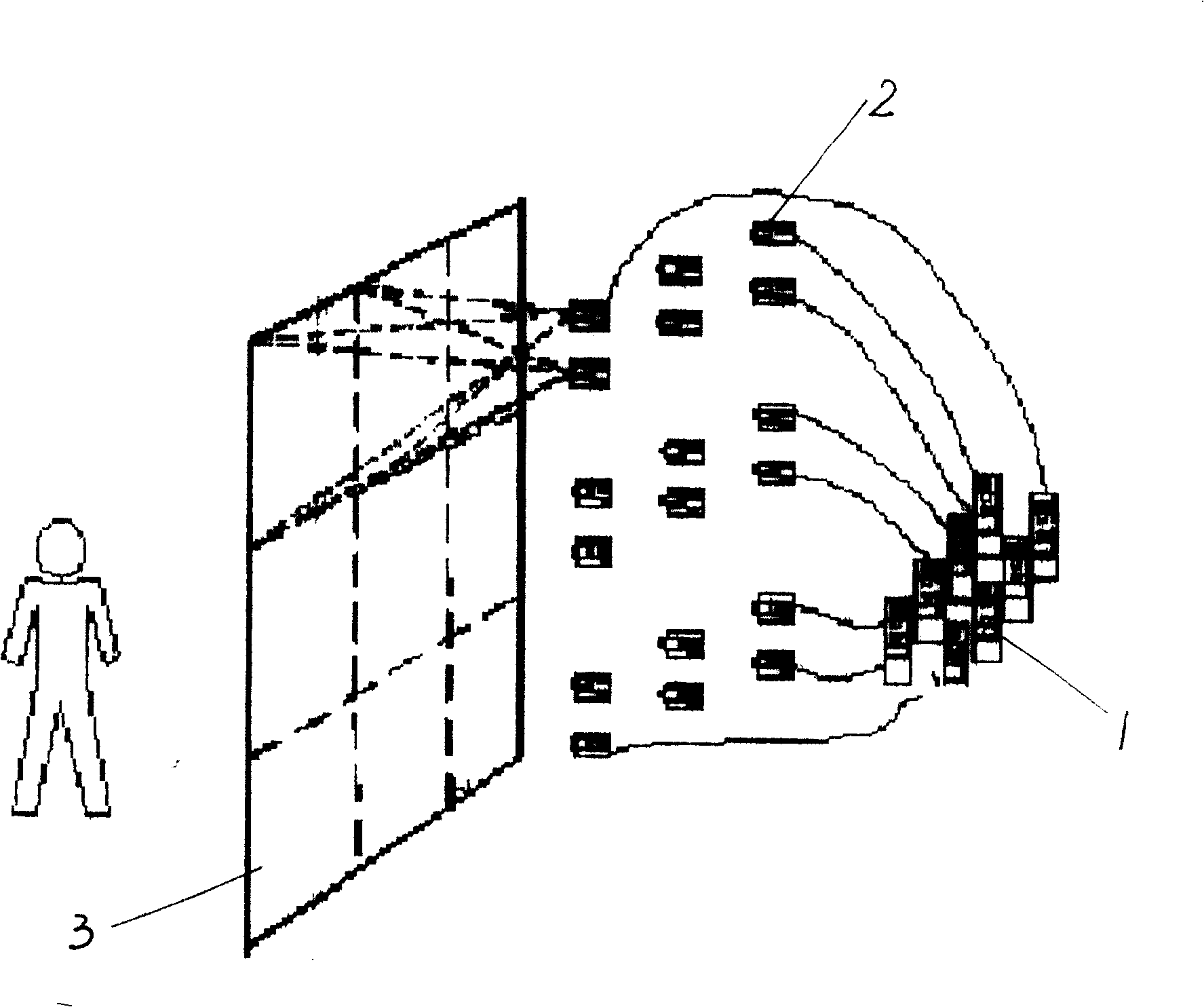 Correcting method for large-scale 3D spliced display wall