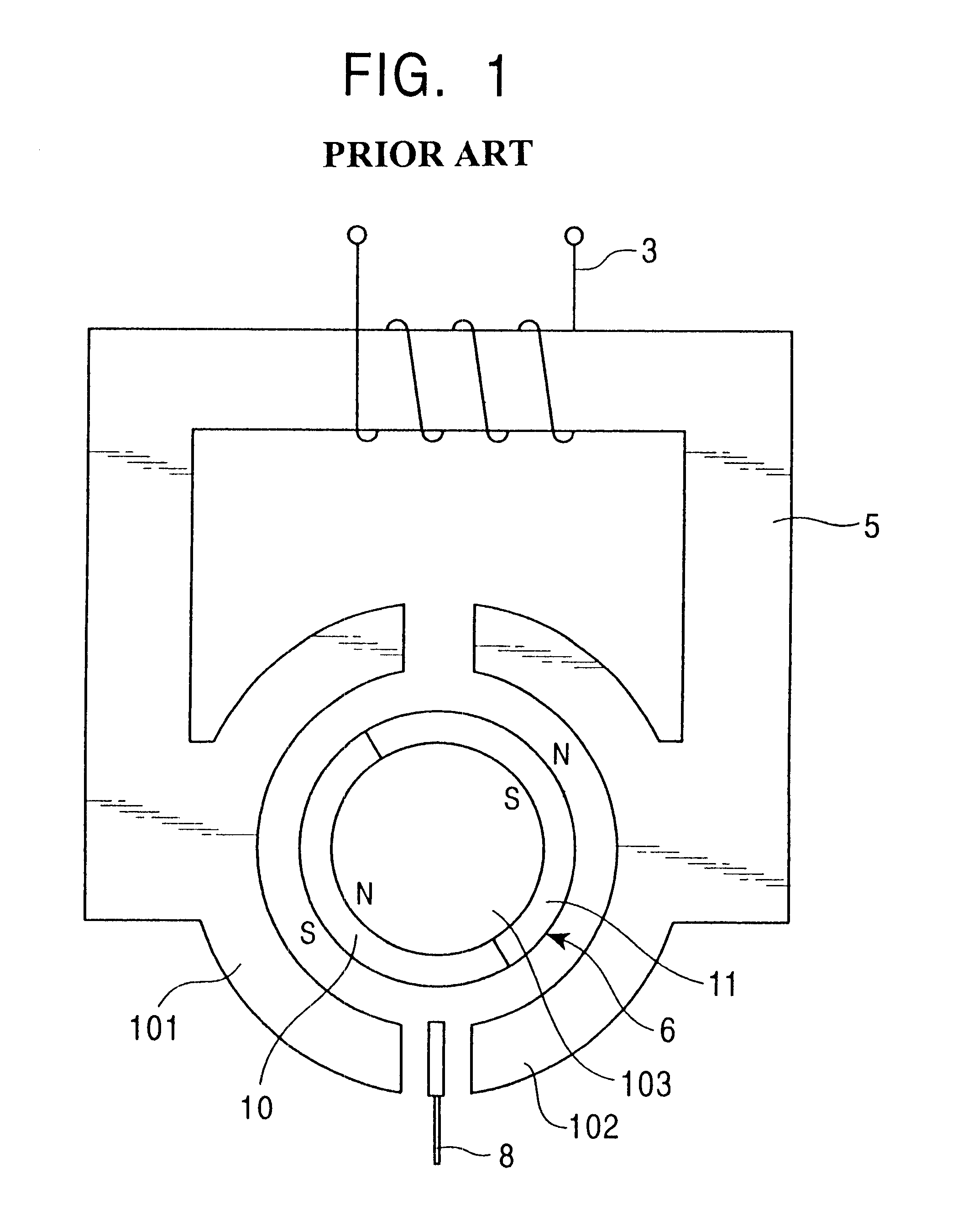 Electromagnetic actuator with function detecting position of driven member