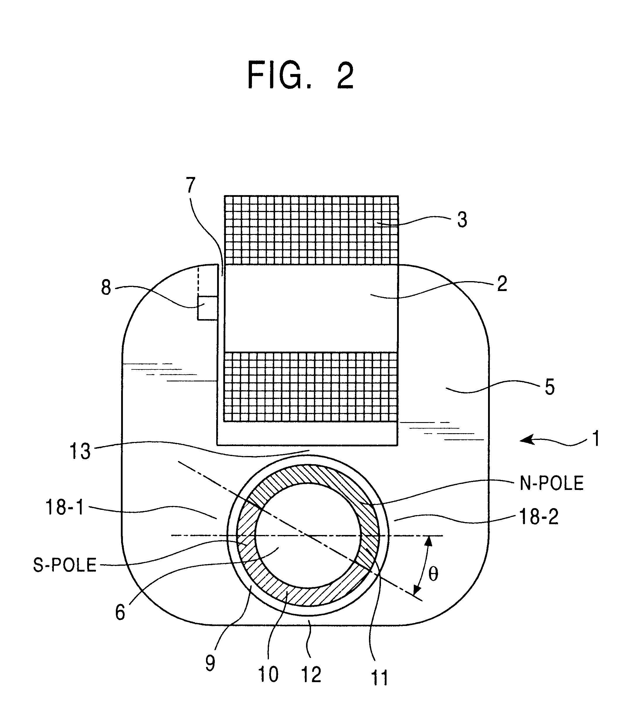Electromagnetic actuator with function detecting position of driven member