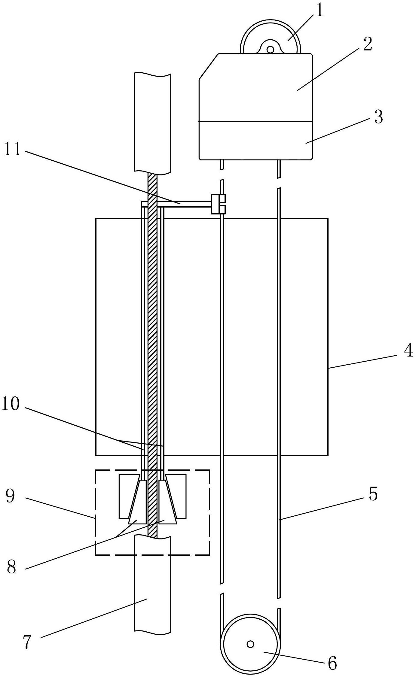 Electronic control brake device for elevator cage