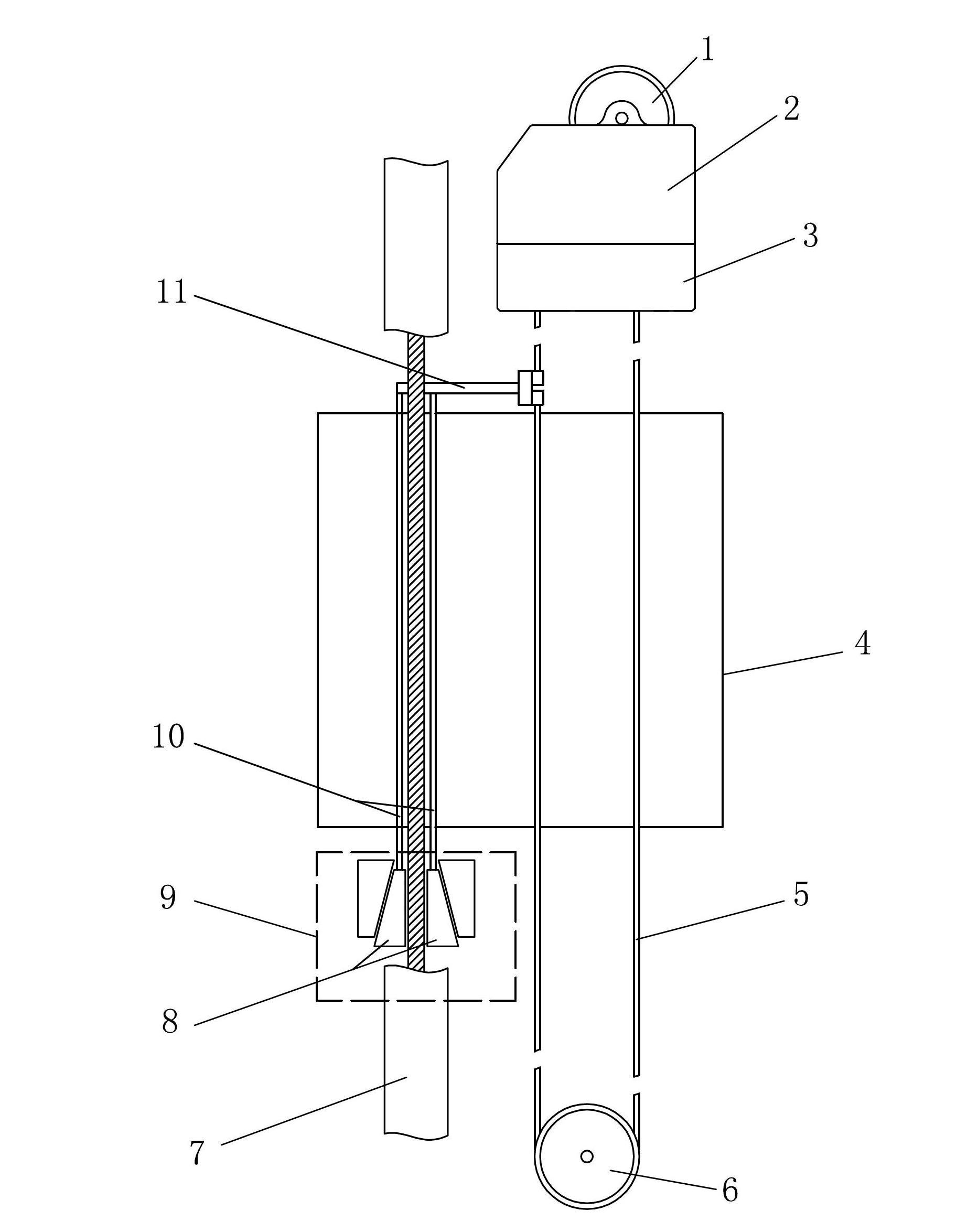 Electronic control brake device for elevator cage