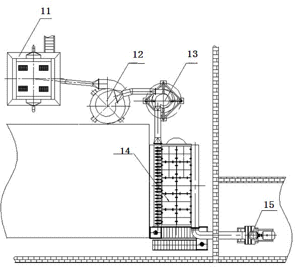 Dust-containing scorched particle winnowing and separating device and method thereof