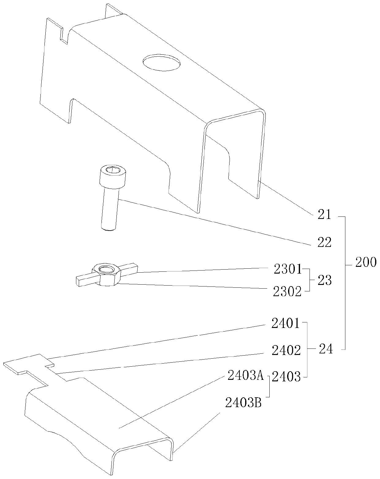 Table leg and cross beam connecting structure, table leg frame and table