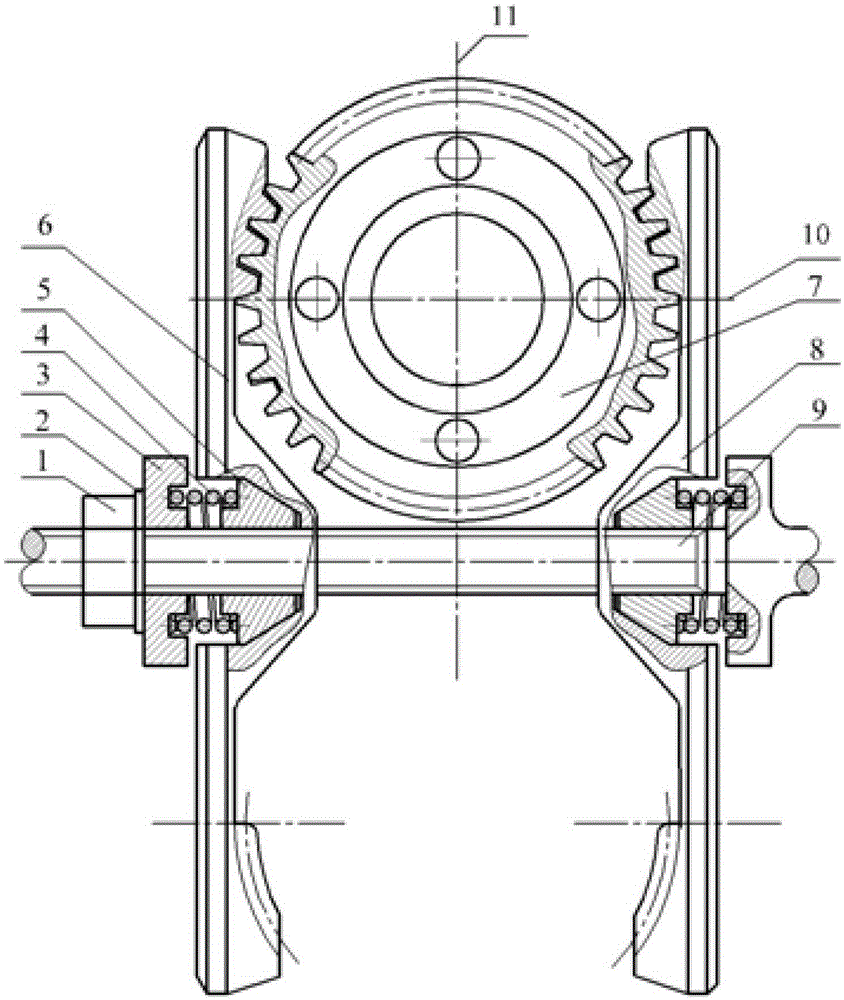 Two-stage enveloping torus face meshing worm drive