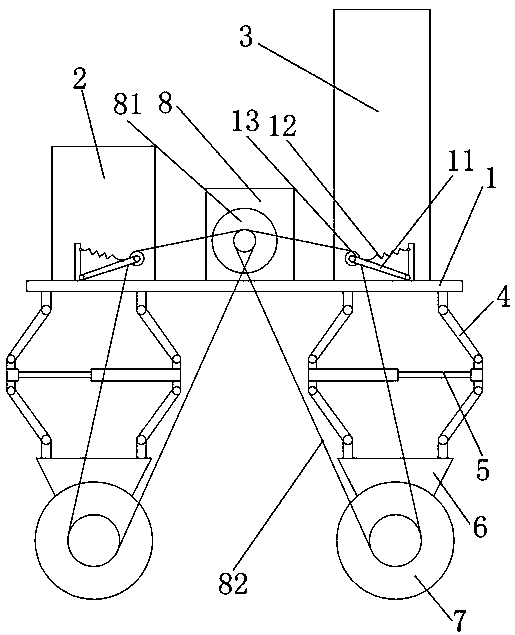 Spraying vehicle with liftable chassis