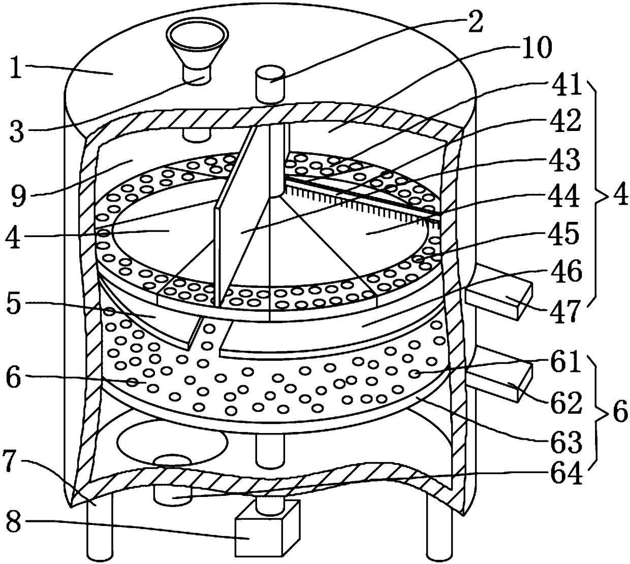 Impurity removal device for plastic particles