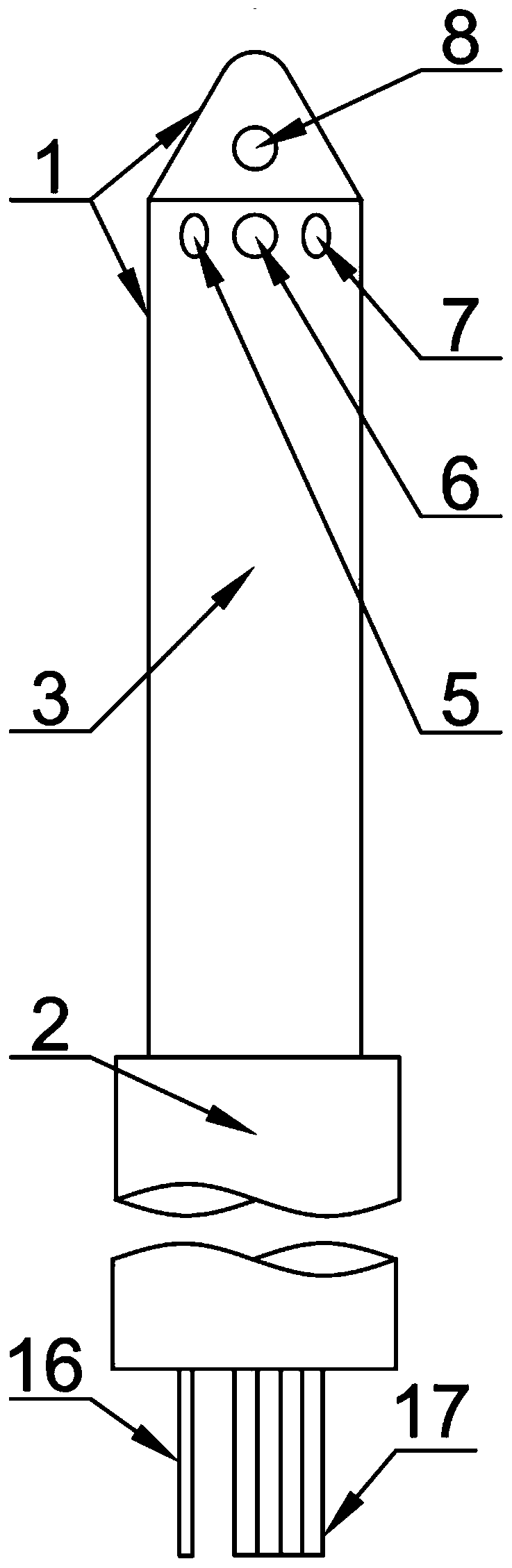 Full-parameter probe for measuring high-subsonic three-dimensional steady-state flow field